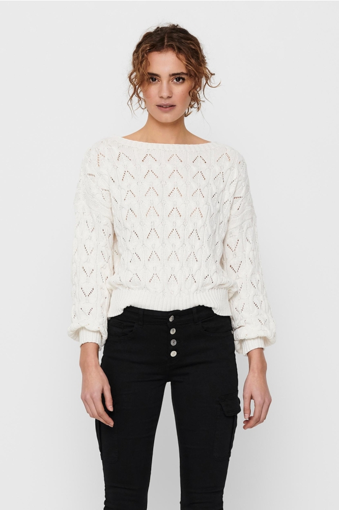 ONLBRYNN LIFE STRUCTURE L/S PUL KNT 15222853 Cloud Dancer